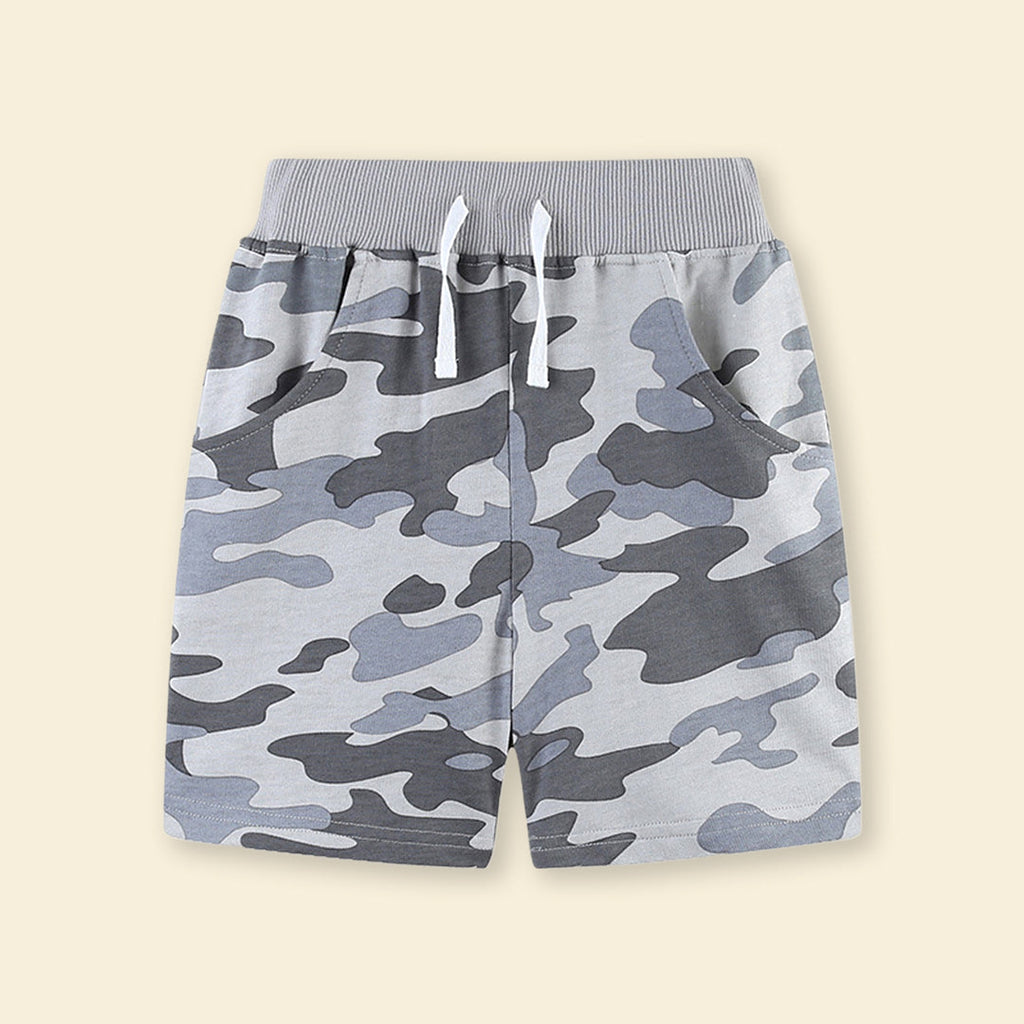 Boys Camouflage Print Regular Shorts