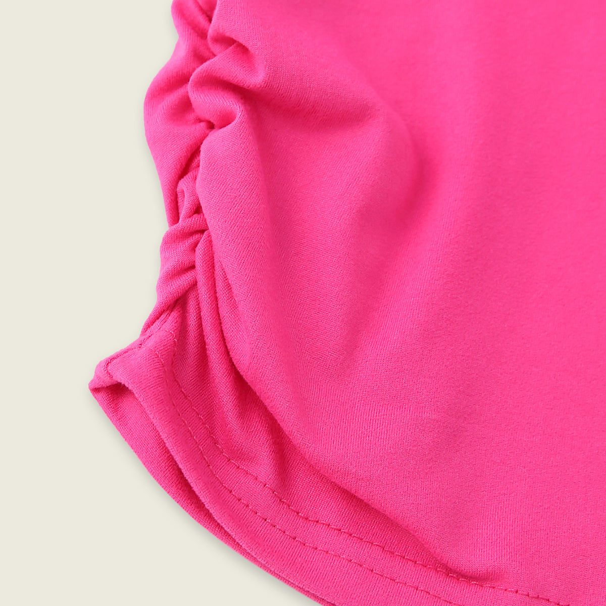 Girls Fuchsia Graphic Short Sleeves Scoop Neck T-Shirt Tshirts