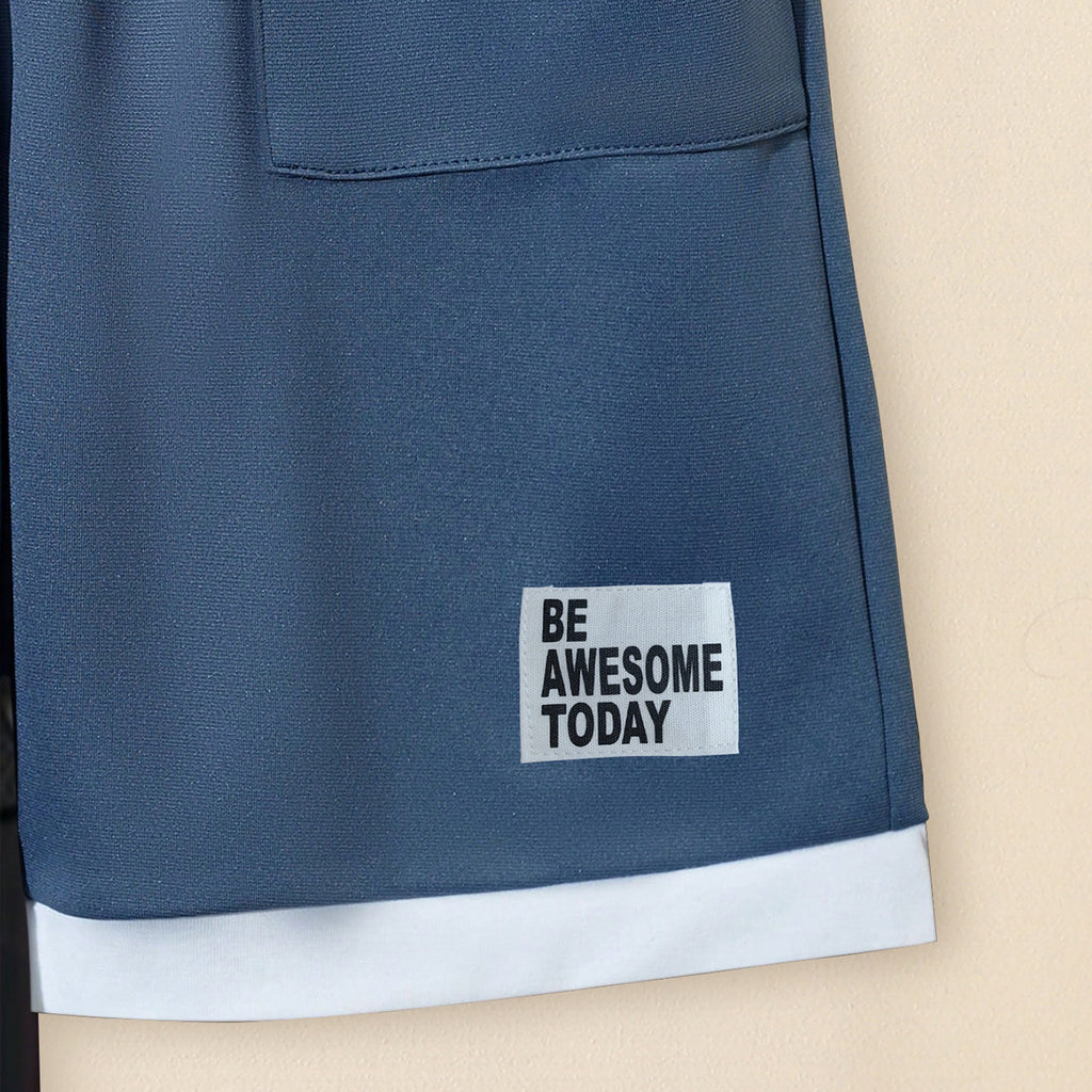 Boys Blue Short Sleeves T-Shirt With Shorts Set 2 pc. Sets