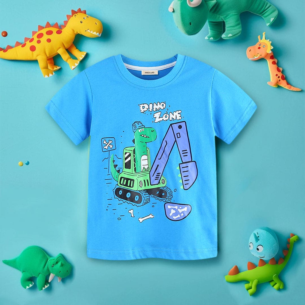 Boys Short Sleeve Dino Graphic T-Shirt