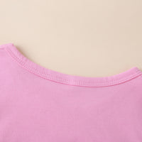 Girls Multicolor Short Sleeves Round Neck Fit And Flared Dress Casual Dresses