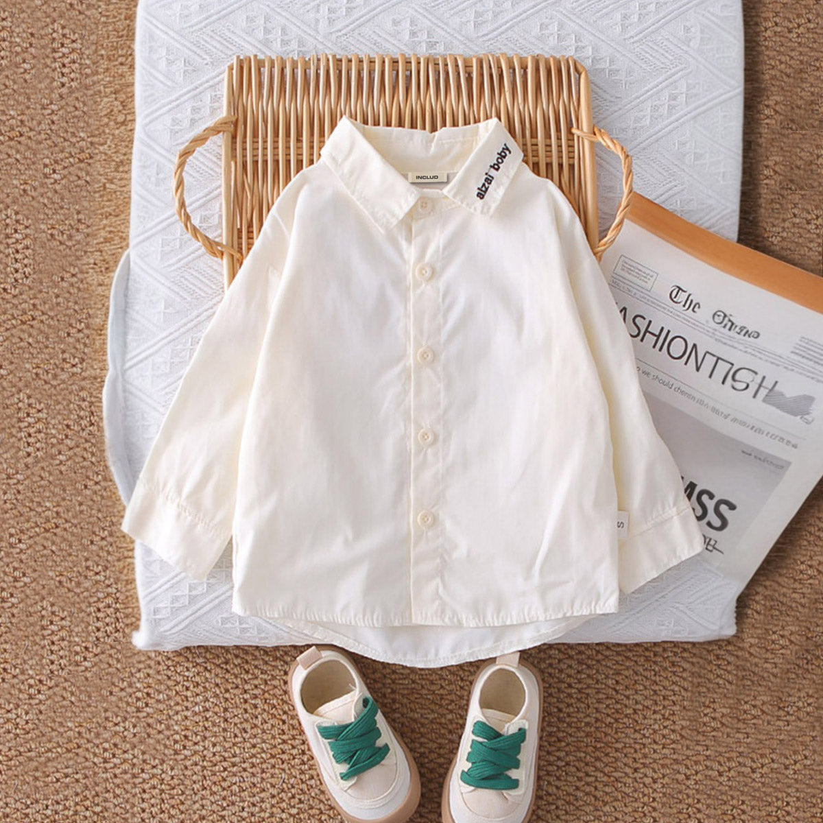 Boys Blue Light Wash Denim Vest With Shirt And Denim Trousers Sets 3 pc. Sets