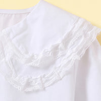 Girls White Long Sleeve Top Tops