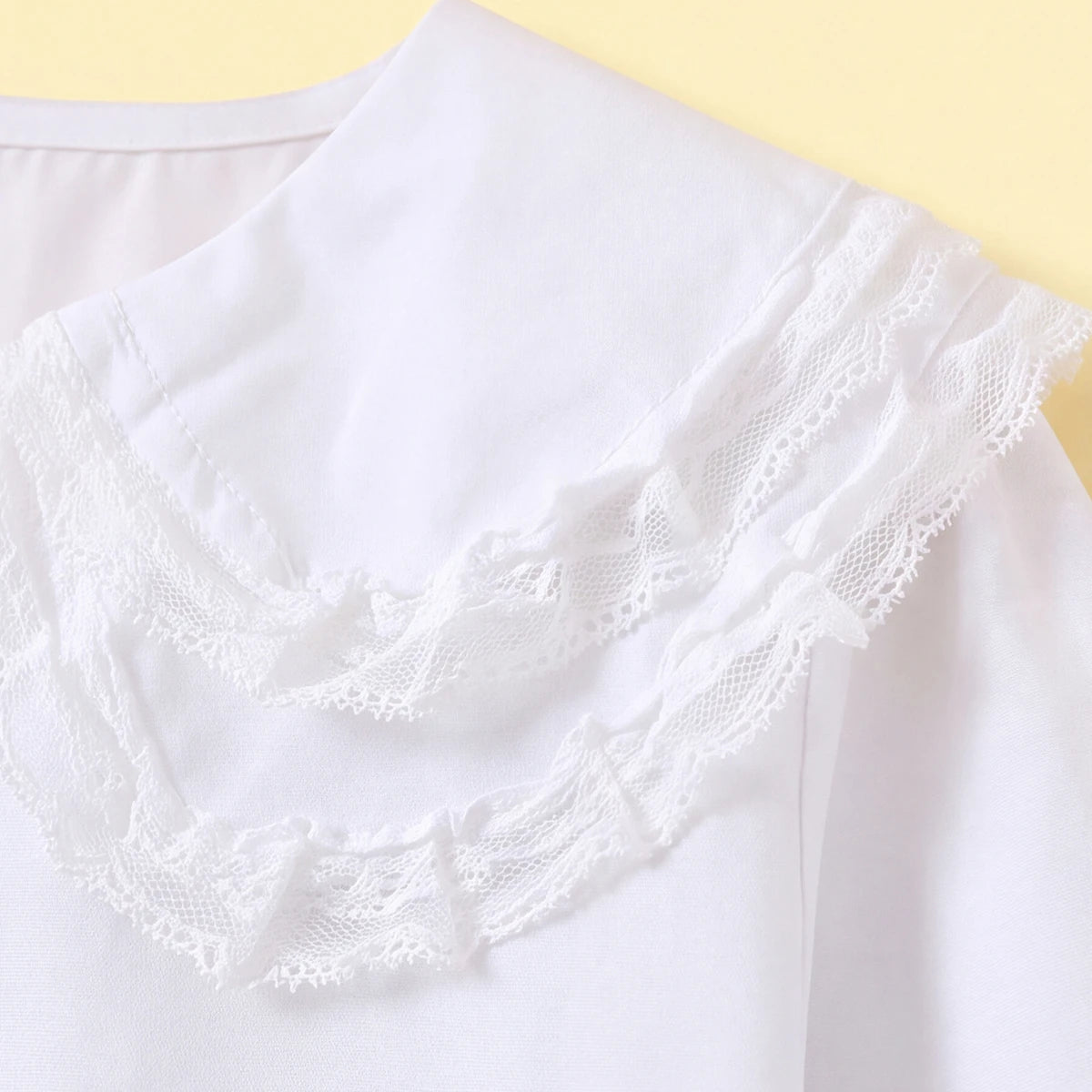 Girls White Long Sleeve Top Tops
