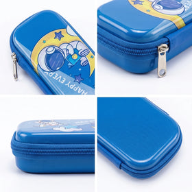 Astronaut-Happy Every Day-Space Themed Pencil Case-3D Embossed Stationery Pouch Trending Accessories