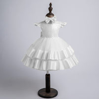 Girls Sequins Embellished Party Dress Party Dresses White 1-2 Y 