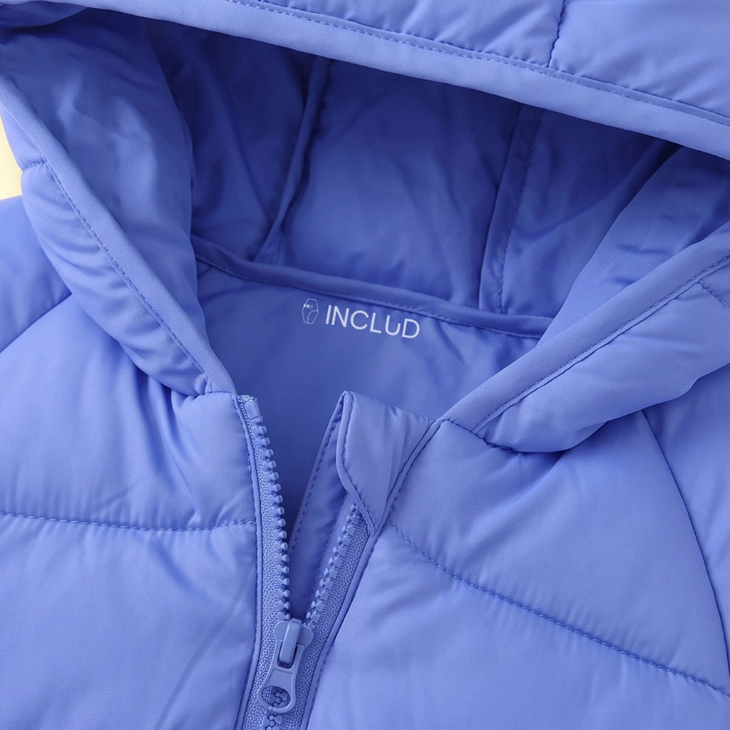 Boys Blue Hooded Quilted Puffer Jacket Coats & Jackets