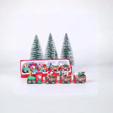 Kids Multicolor Wooden Christmas Mini Train Set