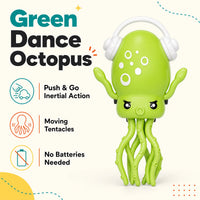Green Dancing Octopus Push & Go Toy for Kids Trending Accessories