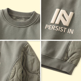 Boys Sage Green Typographic Long Sleeve Sweatshirt Sweatshirts & Hoodies