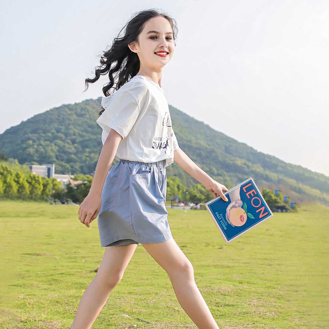 Girls Rabbit Graphic T-Shirt With Shorts Set 2 pc. Sets   