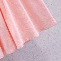 Girls Sleeveless Shirt Collar Fit & Flare Dress Casual Dresses   