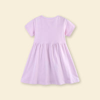 Girls Short Sleeve Rainbow Graphic Dress Casual Dresses   