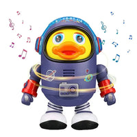 Kids Blue Dancing Astronaut Space Duck Toy with Lights Trending Accessories