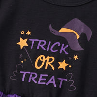 Girls Black Typography Long Sleeve Fit & Flare Dress Casual Dresses