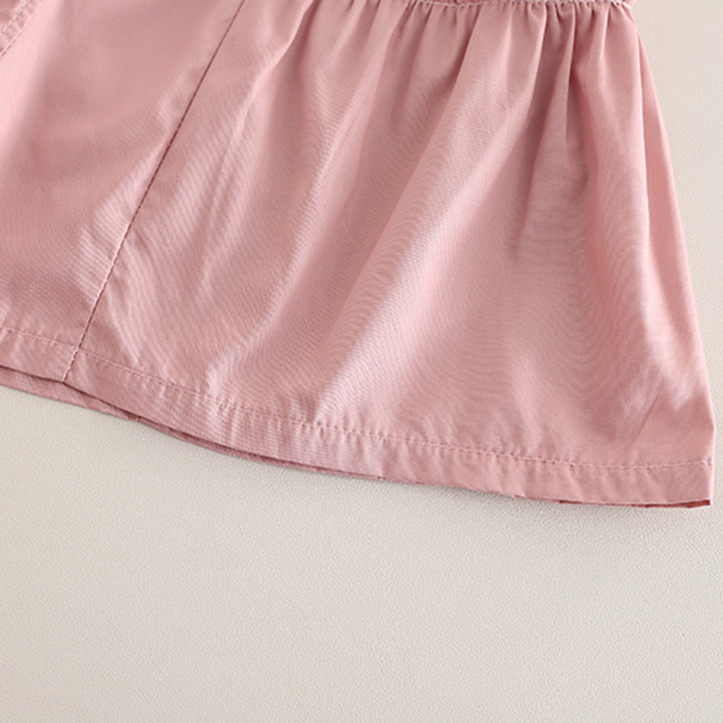 Girls Heart Printed Short Sleeves T-Shirt With Flared Pink Shorts Set 2 pc. Sets