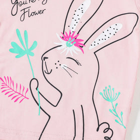Girls Printed Short Sleeves T-shirt with Navy Floral Print Shorts Set Sets
