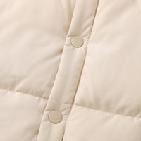 Girls Cream Sleeveless Puffer Jacket Coats & Jackets