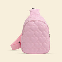 Girls Pink PU Leather Crossbody Bag Trending Accessories