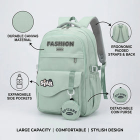 Kids Sea Green Medium School Backpack Trending Accessories