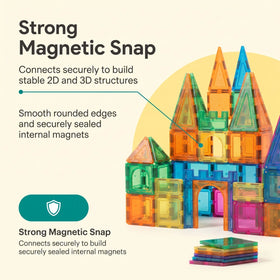 INCLUD 32 Pcs Magnetic Tiles Building Blocks - Build, Create & Explore Trending Accessories