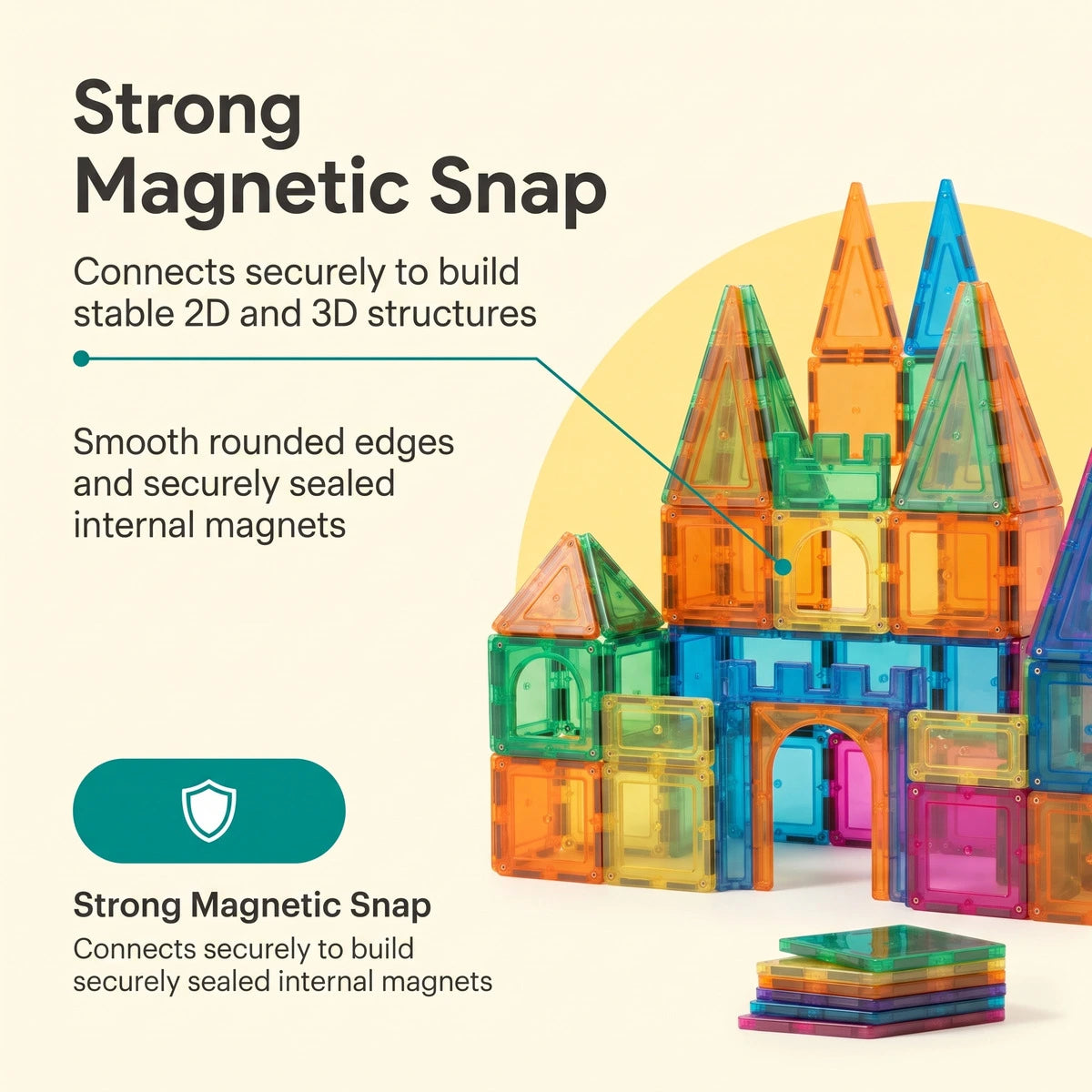 INCLUD 32 Pcs Magnetic Tiles Building Blocks - Build, Create & Explore Trending Accessories