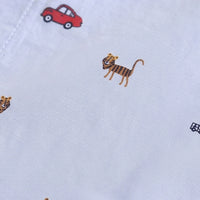 Boys Light Blue Graphic Long Sleeve Shirt Shirts