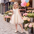 Girls Cream Sleeveless Fit & Flare Dress Casual Dresses Cream 2-3 Y