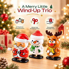 Santa & Friends Festive Wind-Up Toy Set Trending Accessories