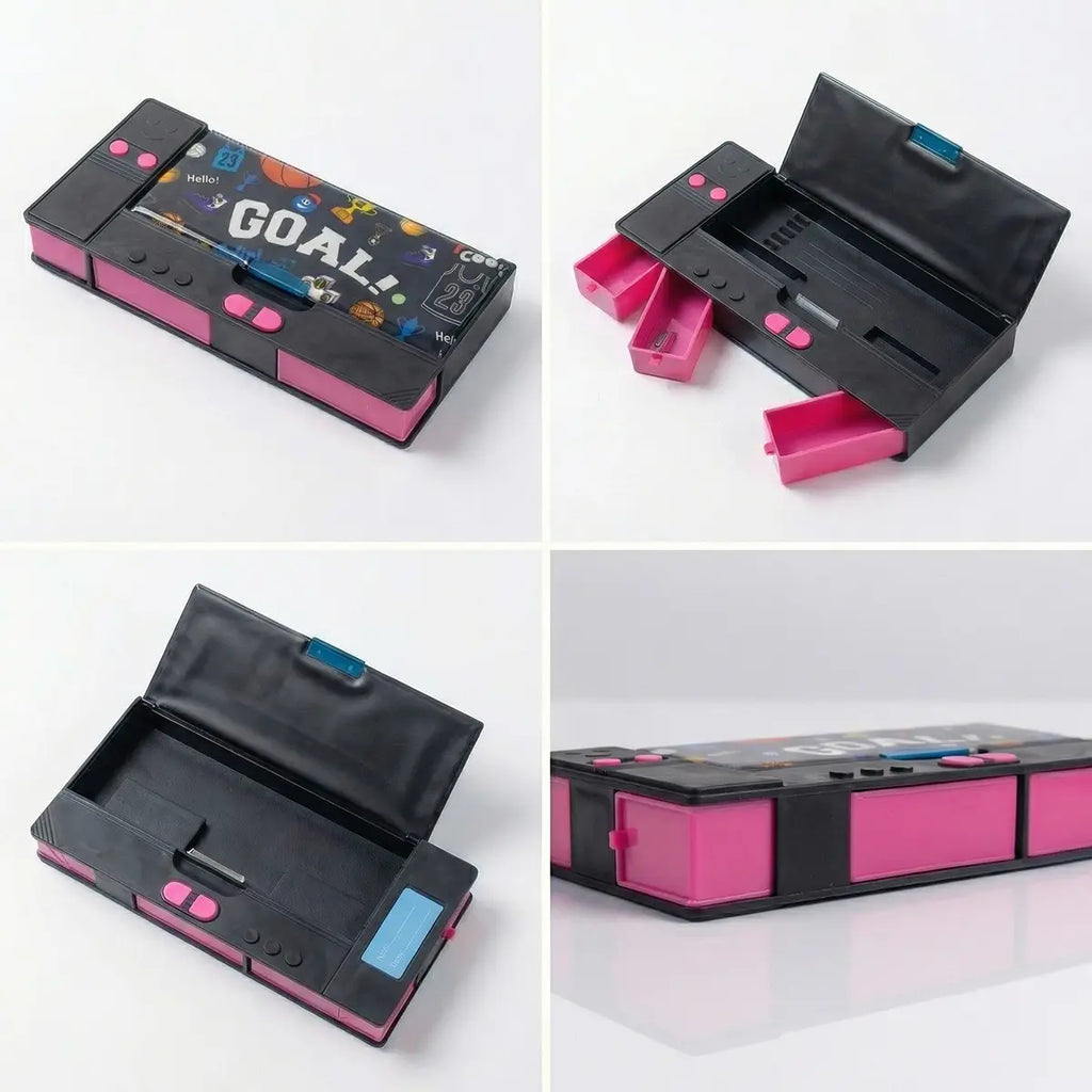 Sports Theme Pencil Case for Kids Multi-Compartment School Stationery Box Trending Accessories