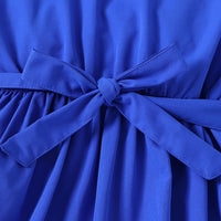 Girls Royal Blue Flutter Sleeves Casual Dress Casual Dresses