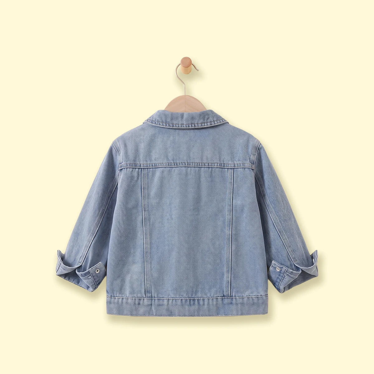 Girls Blue Applique Long Sleeve Denim Jacket Coats & Jackets