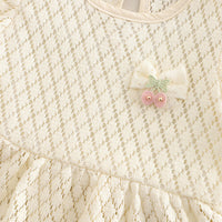 Girls Flutter Sleeves Textured Peplum Top With Pink Shorts Set 2 pc. Sets