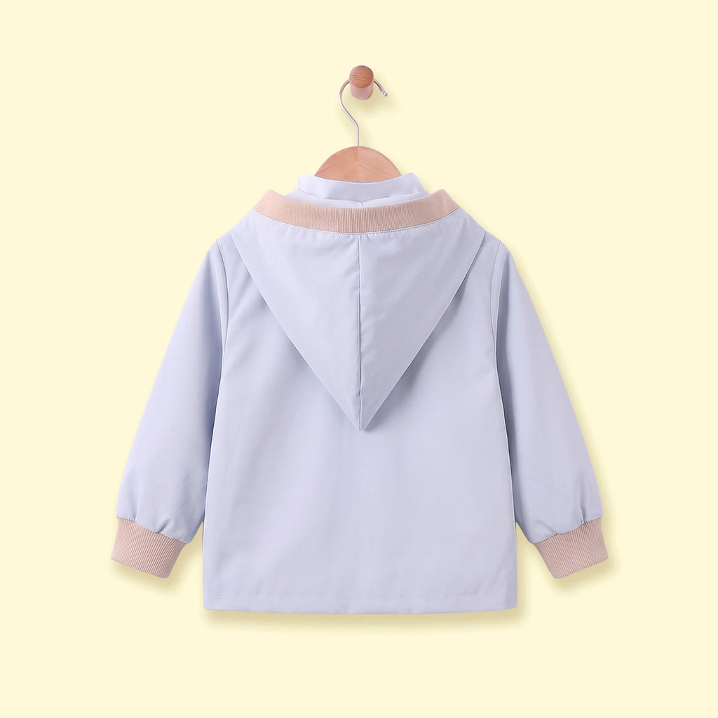 Boys Light Blue Long Sleeve Hooded Jacket Coats & Jackets