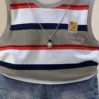Boys Multicolour Striped T-Shirt With Denim Shorts Sets 2 pc. Sets