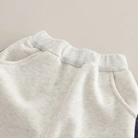 Boys Off White High Neck Zipper Jacket With Jogger Co-ord Sets Sets