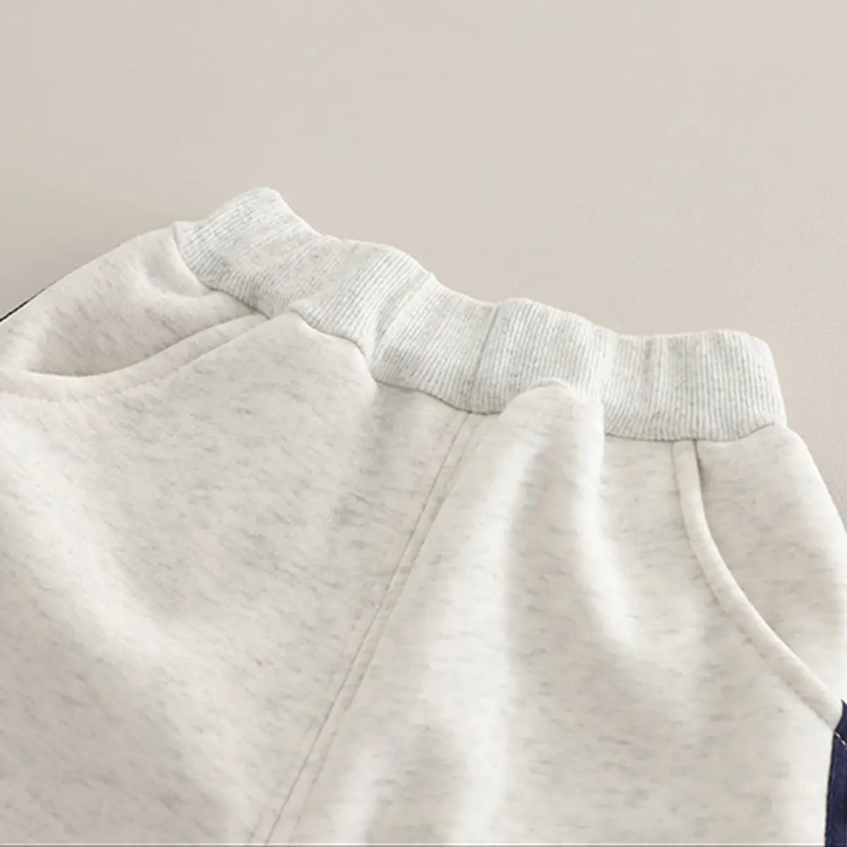 Boys Off White High Neck Zipper Jacket With Jogger Co-ord Sets Sets