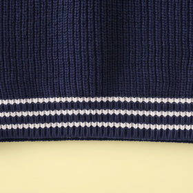 Boys Navy Blue Striped Sleeveless Sweater Vest Sweaters & Cardigans