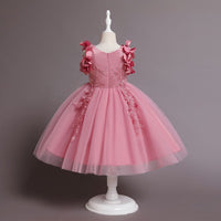 Girls Embroidered Fit & Flare Party Dress Party Dresses   
