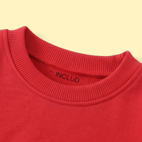 Boys Red Typography Print Long Sleeve Sweatshirt Sweatshirts & Hoodies