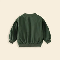 Boys Army Green Varsity Jacket With Flaps Coats & Jackets