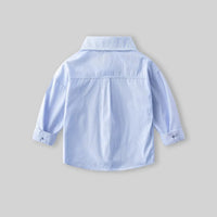 Boys Light Blue Pin Stripes Shirt With long Sleeves Shirts