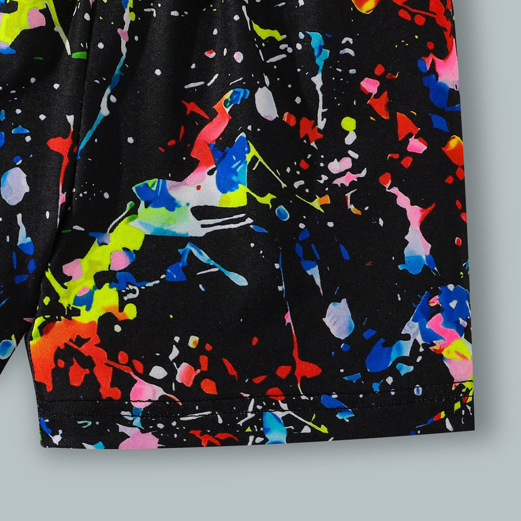 Boys Black Dinosaur Printed Glow in the Dark T-Shirt & Shorts Set 2 pc. Sets