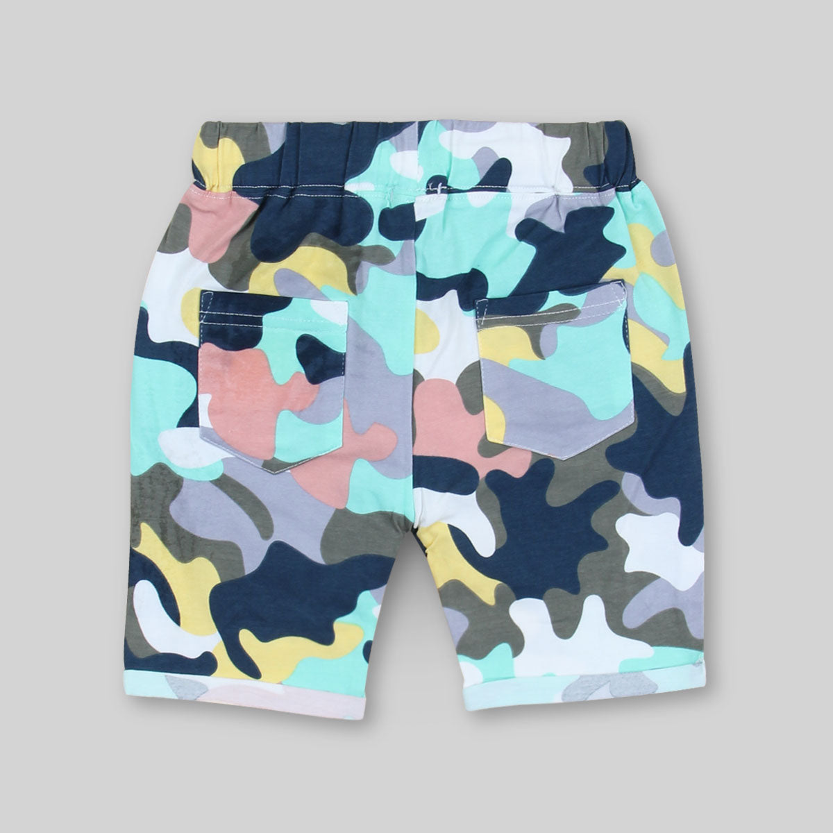 Boys Multicolor Camouflage Printed Knee Length Shorts Shorts & Bermudas