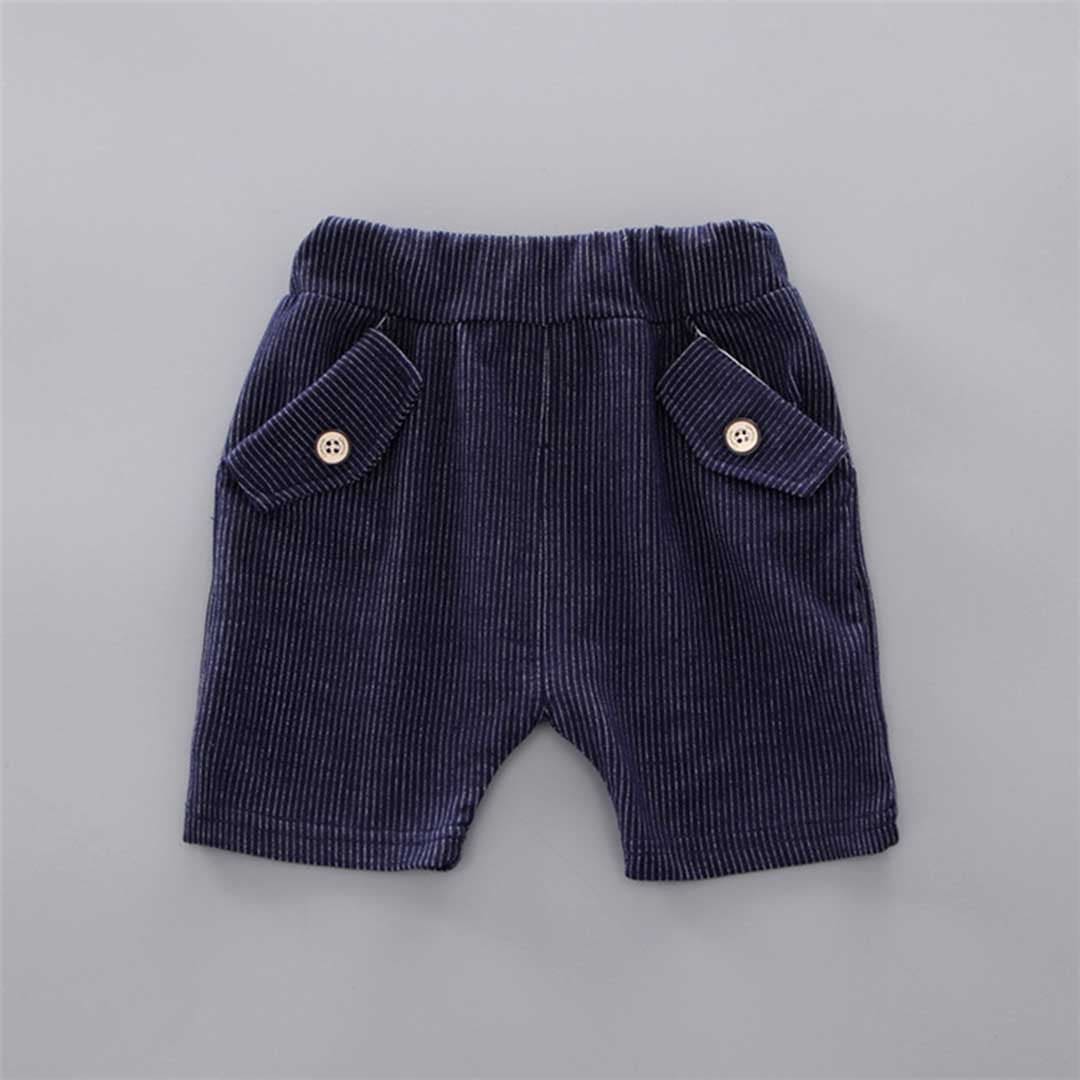 Boys Short Sleeve T-Shirt With Corduroy Shorts Set Sets   