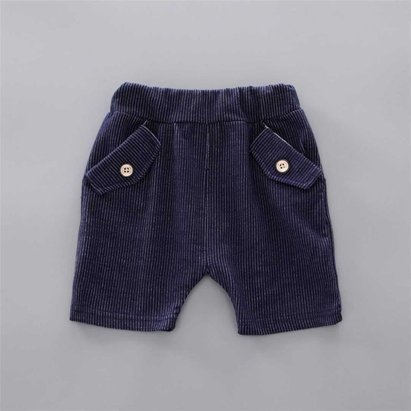 Boys Short Sleeve T-Shirt With Corduroy Shorts Set Sets   