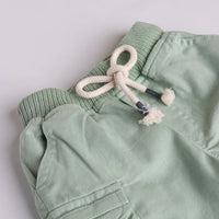 Boys Printed Short Sleeve T-Shirt With Green Cargo Pocket Twill Shorts Set 2 pc. Sets