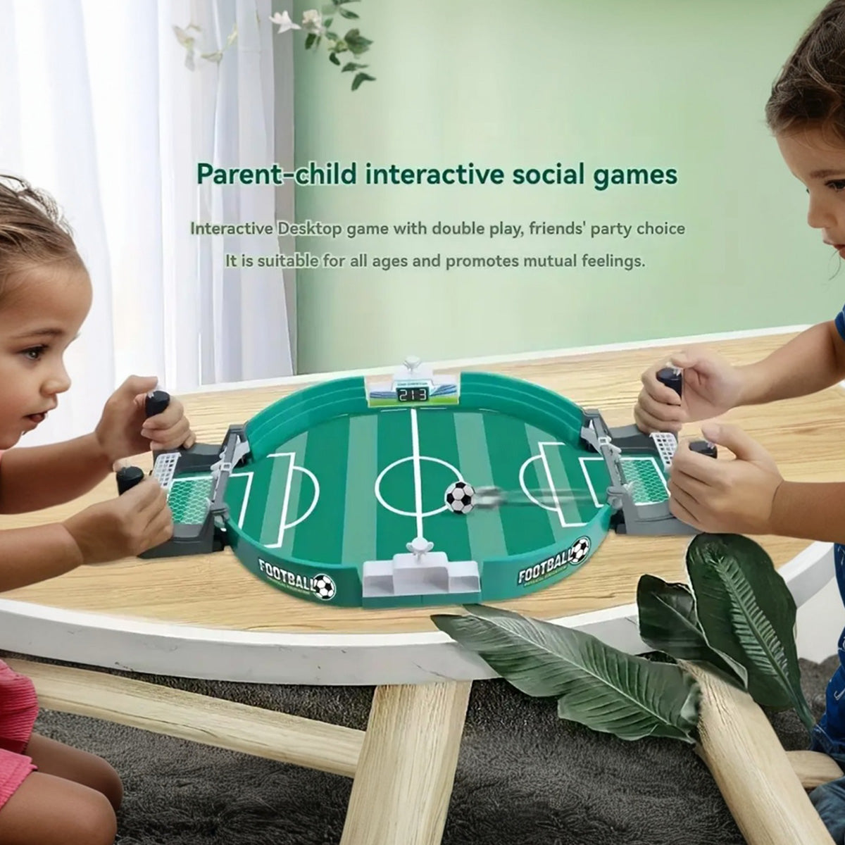 Kids Green Tabletop Football Board Game with 6 Balls Trending Accessories