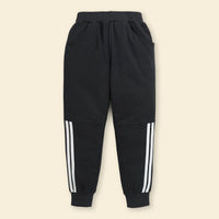 Boys Black Hooded Sweat Shirt with Track Pant Set Sweatshirts & Hoodies