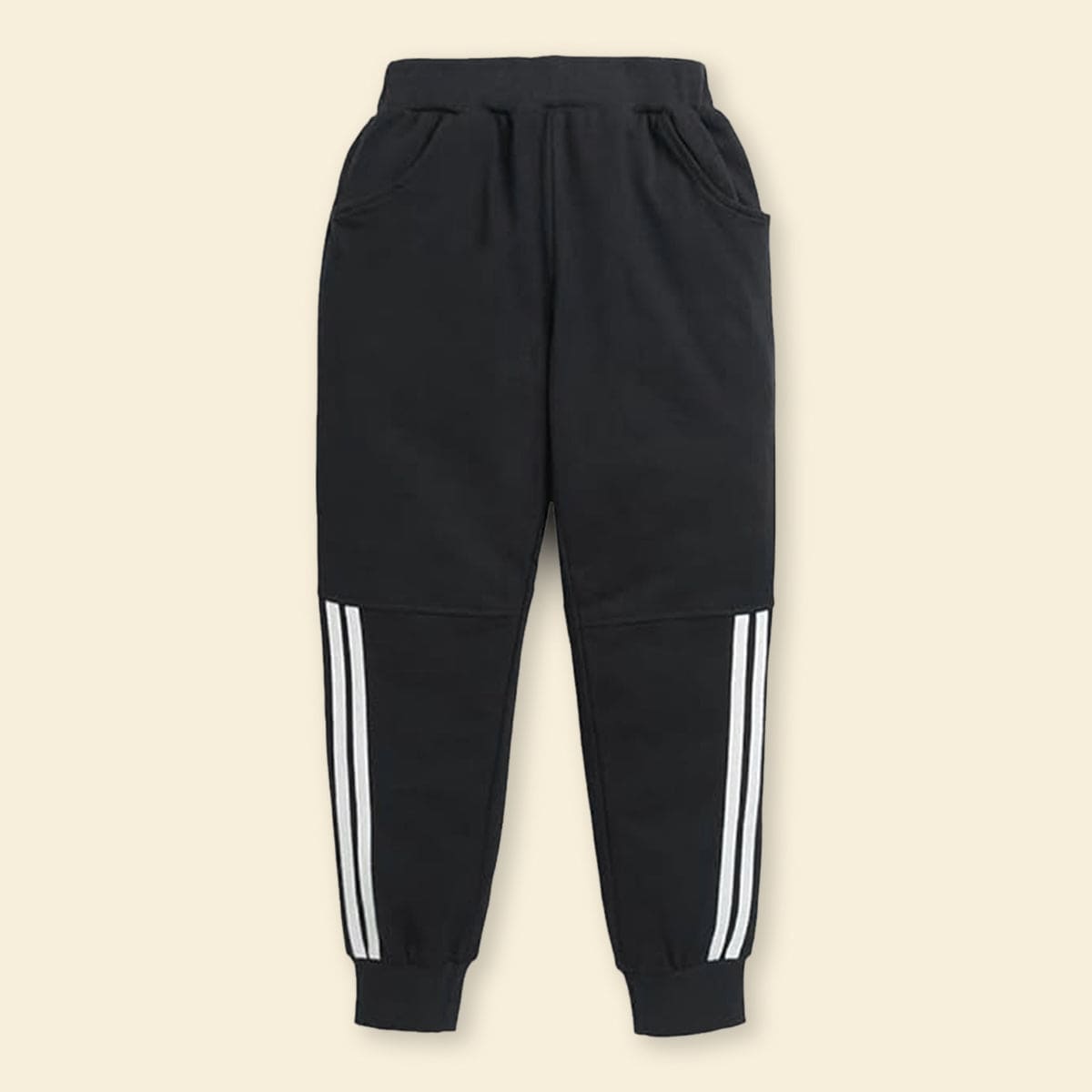 Boys Black Hooded Sweat Shirt with Track Pant Set Sweatshirts & Hoodies
